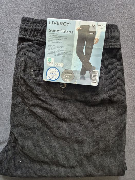 Livergy nowe sztruksy męskie M 48/50