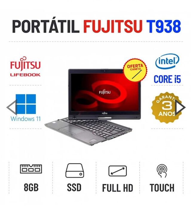 Portátil Lifbook Fujitsu Touch