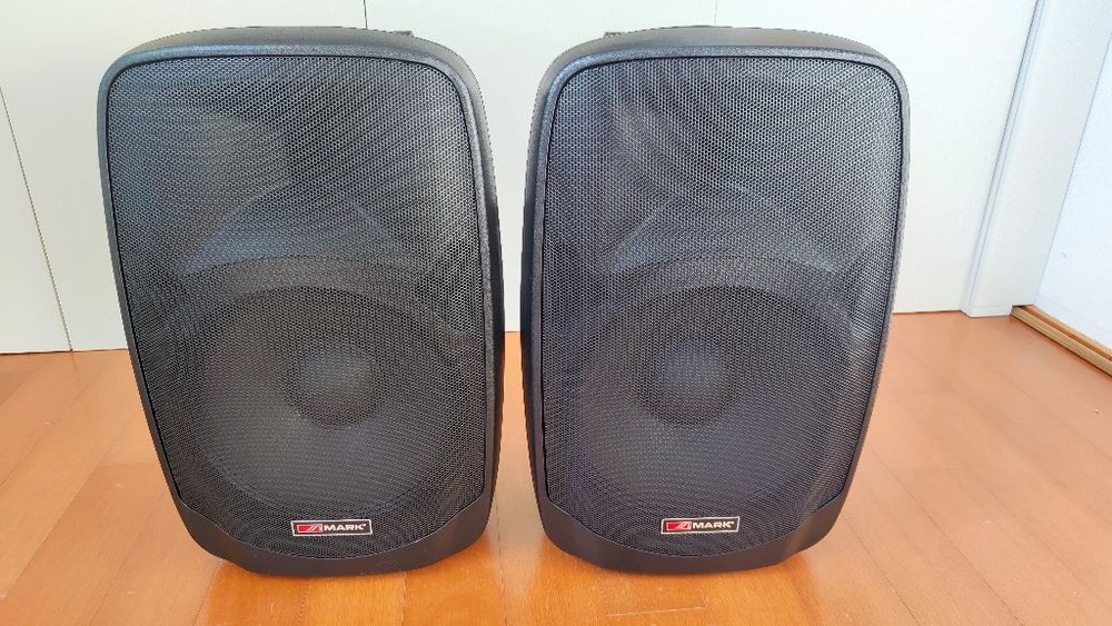 MARK Pack Party 15 – Sistema PA 2 Colunas 15" + Tripés | Bluetooth | Praticamente Novo