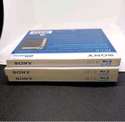 Sony BD-R 25GB Blu-ray Disc 1-2x AccuCORE - Pack de 3 Novos/Selados Jewel Case - JAPAN