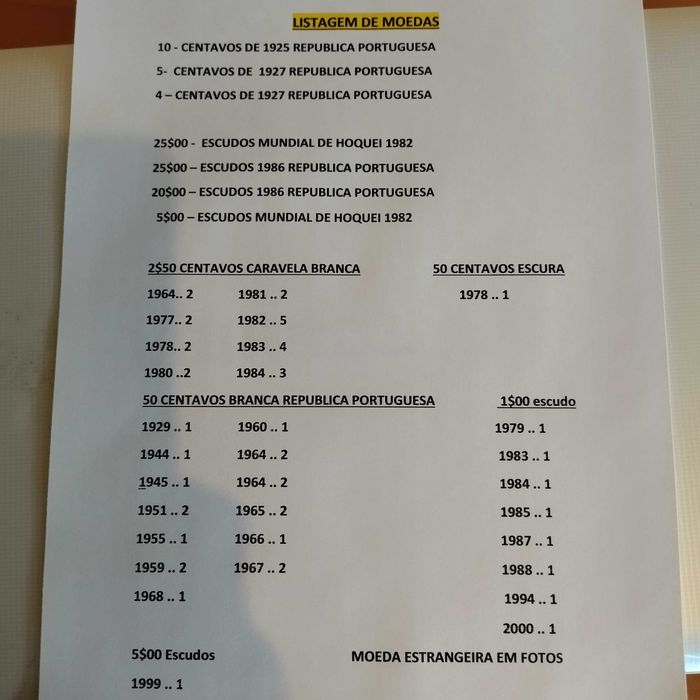 Vendo Moedas antigas