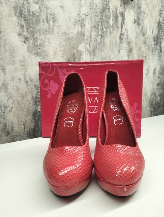 Czerwone Szpilki ze Skóry