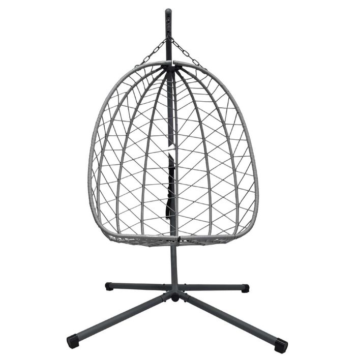 FOTEL wiszący składany szary POKROWIEC GRATIS