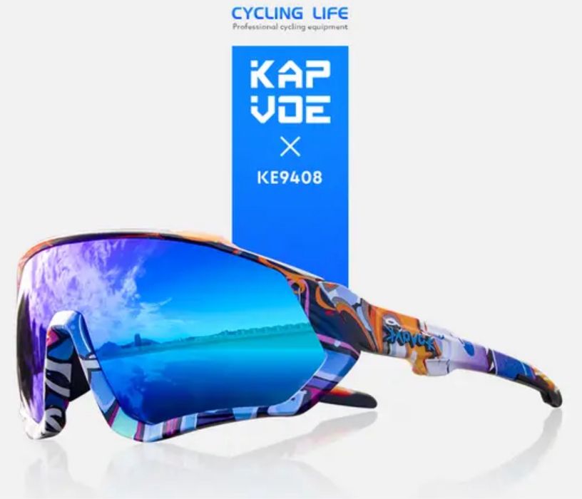 Óculos de sol polarizados ciclismo mtb