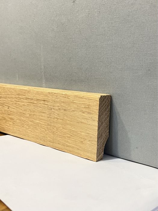 Listwa przypodlogowa dębowa, surowa, lita 70mm x 18mm