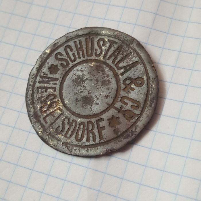 Рідкісний жетон фабрики Schustala.