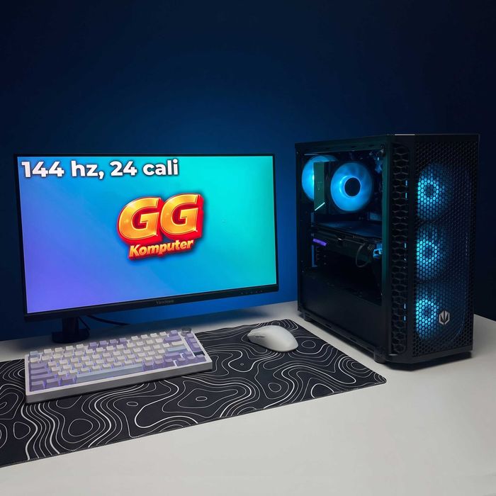 Zestaw z monitorem‼️| Ryzen 5 5500 | RX 5700 8Gb | 16GB RAM DDR4 | 500Gb SSD | 600w | PC do gier | Zestaw gamingowy