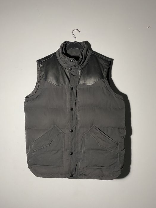 мужская жилетка colins черная натуральный пух толстая