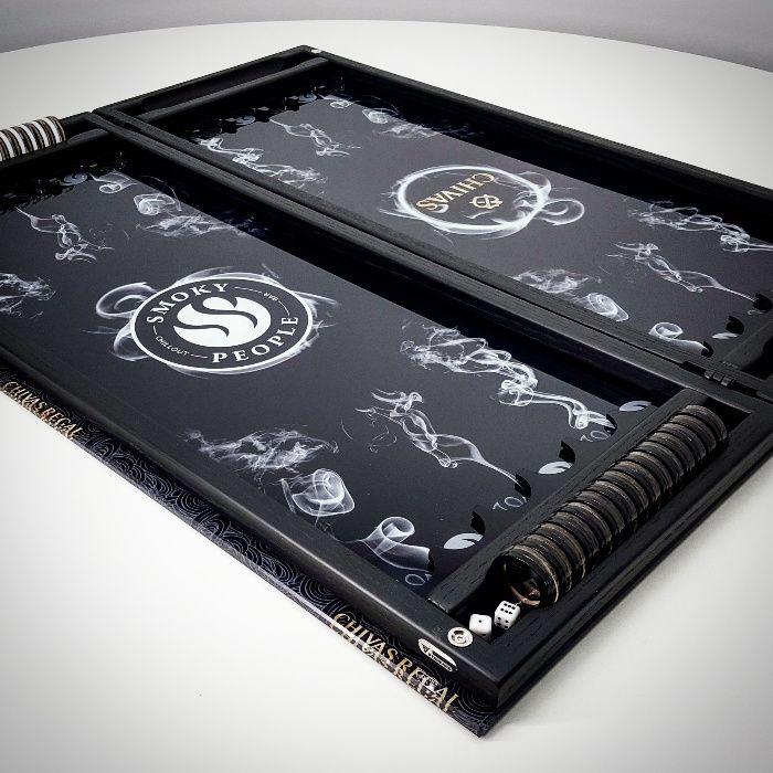 Нарды игровые + дизайн под заказ от бренда Art-limit под стеклом.