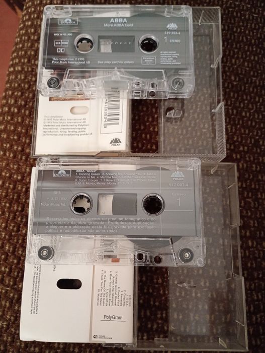 ABBA Gold e More ABBA Gold cassetes originais
