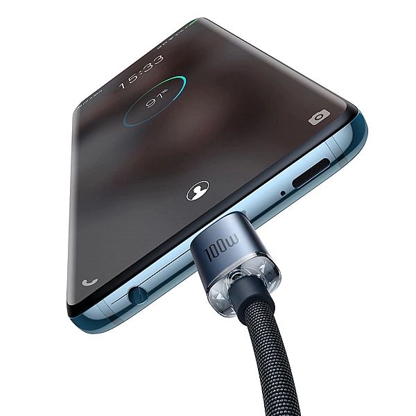 Kabel Baseus CAJY USB-C - USB-C PD 100W 5A 480Mb/s 1,2m - czarny