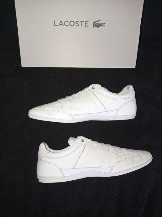 Buty Lacoste Chaymon rozmiar 46 białe skóra skórzane sneakersy j Nowe
