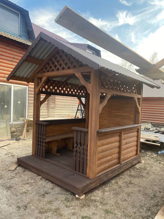 Derevyani vyroby: альтанка беседка тераса пергола літній душ