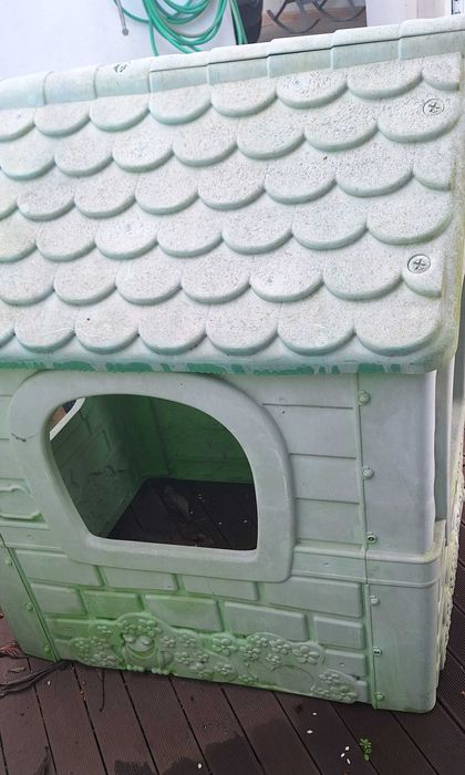 Casa brincar e escorrega de jardim