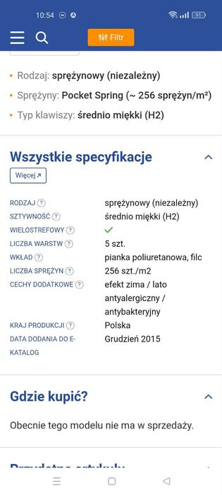 Materac 180x200 Nowy