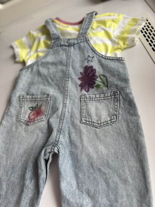 Костюм next для дівчинки джинси next джинсовий комбінезон