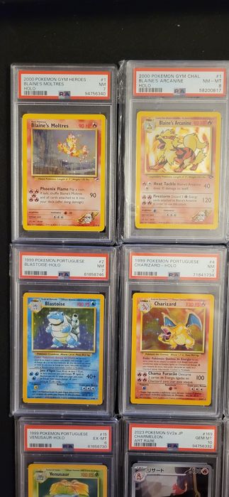 Slabs Pokémon Raras Graduadas Charizard Blastoise Arcanine venusaur