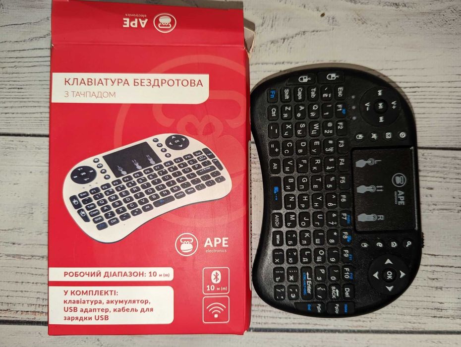 Клавіатура бездротова міні з тачпадом APE Electronics (клавиатура)