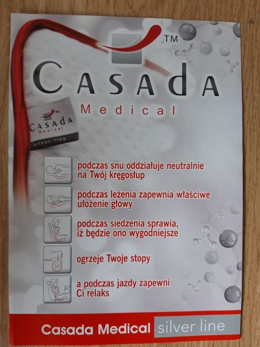 Zestaw Casada mata masująca + zagłówek + siedzisko wielofunk. + pas