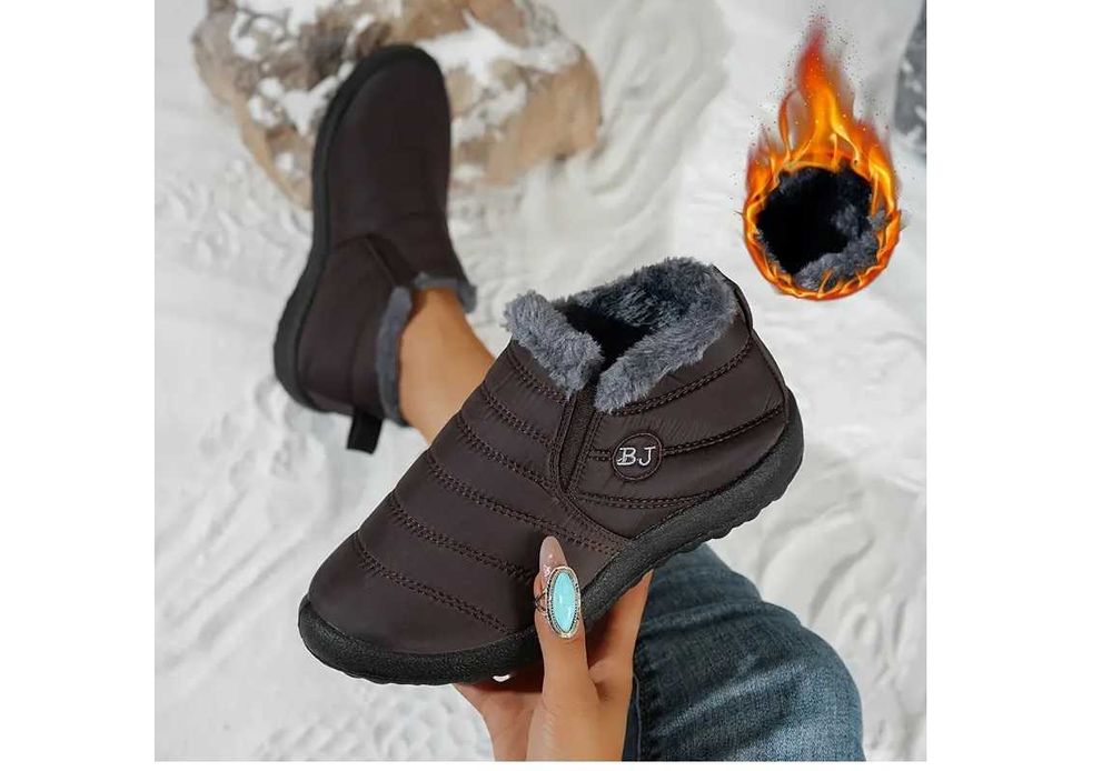 męskie buty ocieplane zimowe czarne nowe/40
