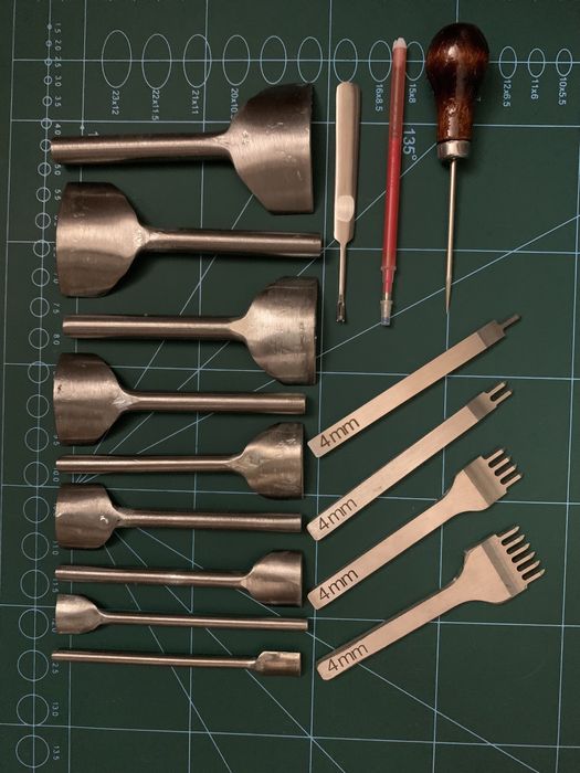 Набір для рукоділля для роботи зі шкірою інструменти шкіра crazy horse