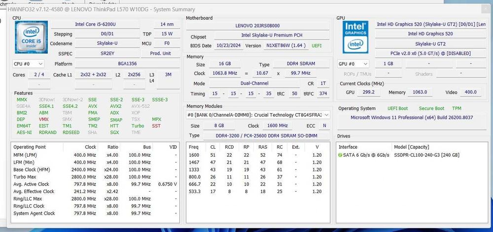 PC Portátil Lenovo L570 i5
