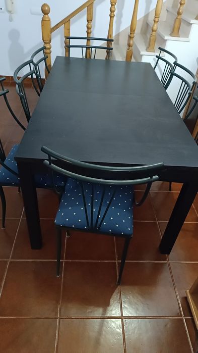 Mesa de jantar extensível (12 pessoas) com ou sem cadeiras