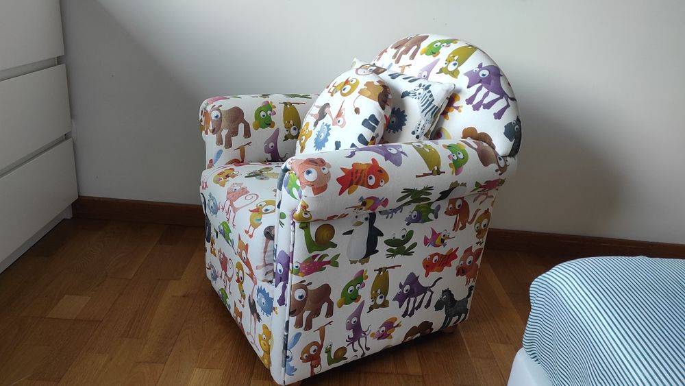 Poltrona criança sofá desenhos animados como.novo