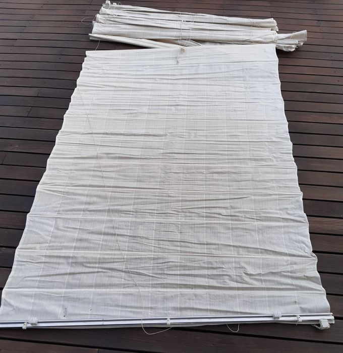 Estores de pregas e de rolo