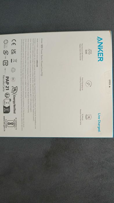 Anker 323 USB-C Power Bank (PowerCore PIQ) (nowe, plomba)