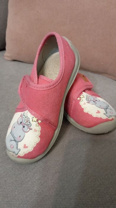 Pantofelki Befado buciki przedszkole żłobek 25 hipcio hipopotam różowe