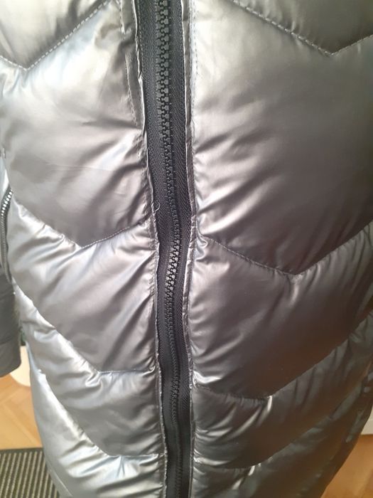 Ciepła kurtka metaliczny kolor