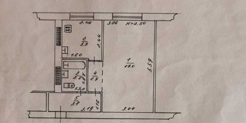 Продаж 1-кімнатної квартири на вул.Варненській біля парку ім.Горького.