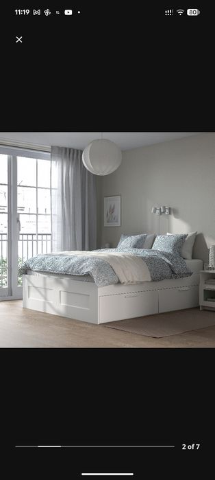 IKEA Brimnes bed, white, 140x200