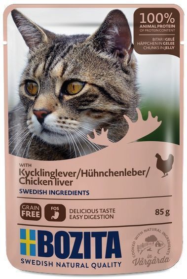 Zdrowa karma dla wybrednych kotów - Bozita Wątróbka z kurczaka 85g
