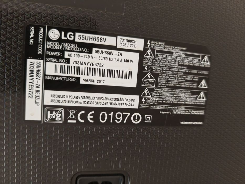 Smart TV LG 55" 4K (Modelo 55UH668V) - Excelente Estado