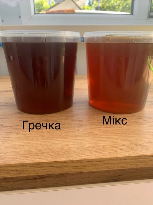 Мед соняшниковий 3л. (мікс з гречкою). Мед гречаний з соняшником