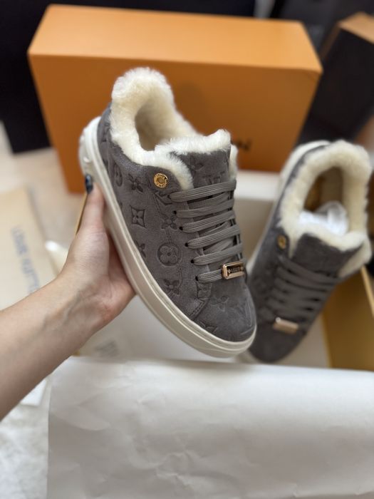 Кеди зимові утеплені жіночі louis vuitton LV 38 кросівки утеплені