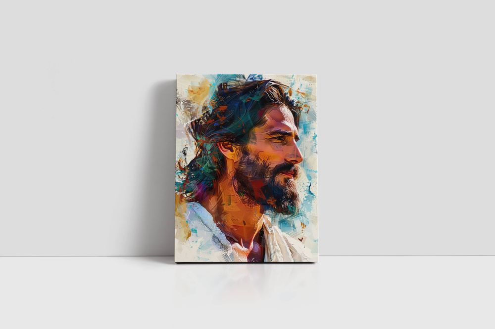 Obraz na płótnie Nowoczesna Ikona Jezusa Chrystusa 45x60 cm