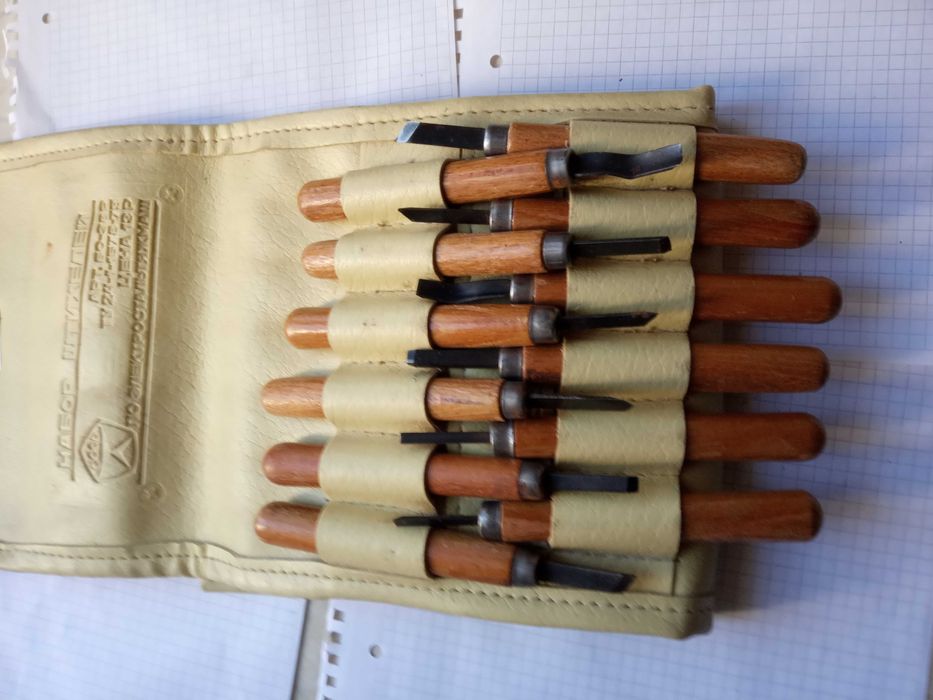 Набір штихелів для різьби по дереву, ссср, новий.
