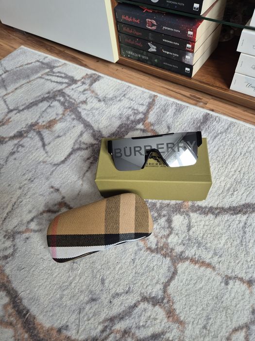 Burberry męskie damskie okulary przeciwstoneczne zestaw monogramem lustrzane