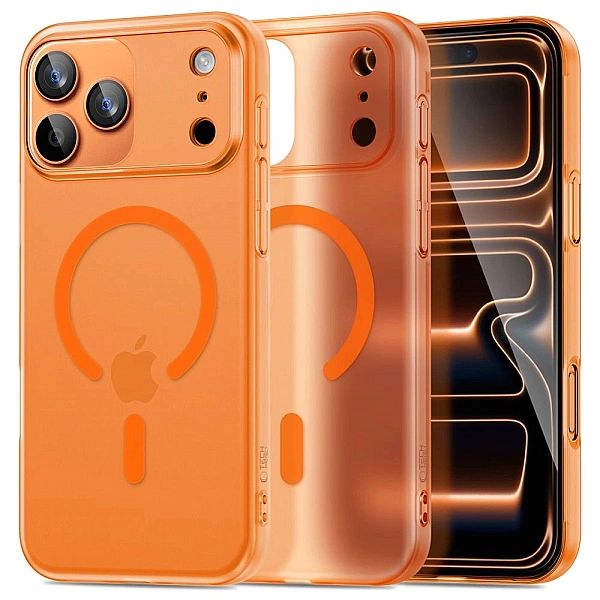 Etui Tech-Protect Magslim MagSafe na iPhone 17 Pro Max - pomarańczowe