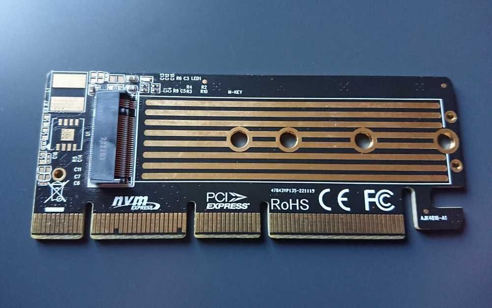 Адаптер переходник NVMe SSD PCIe X16 3.0