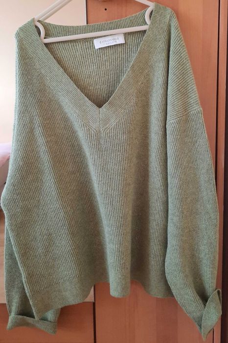 Zielony sweter oversize - stadivarius