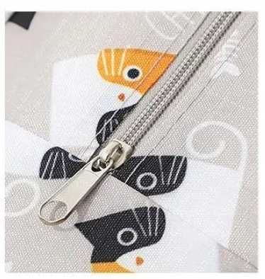 Torba na lunch z kotami torba termiczna motyw kotów szara