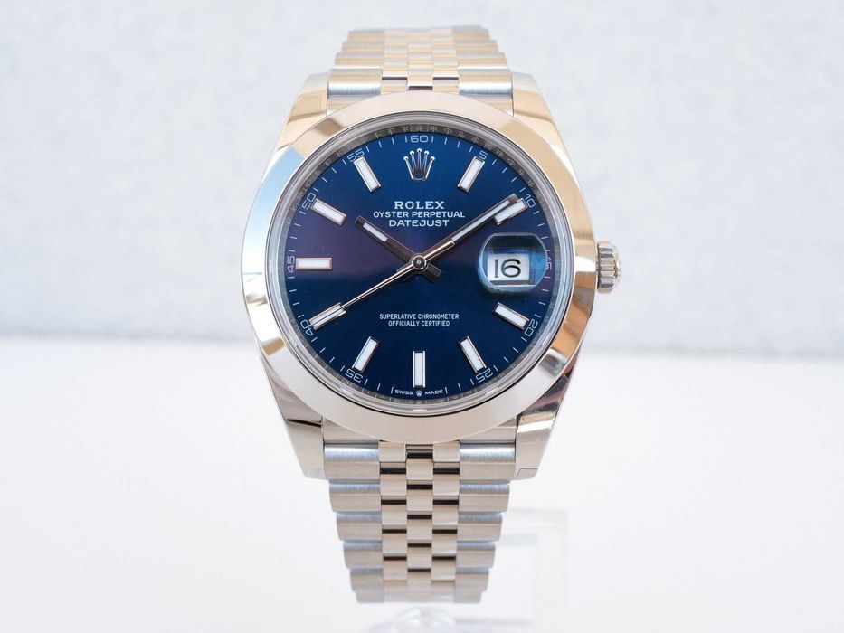 Rolex Datejust 41 Blue Dial Domed Bezel Jubilee Bracelet (2022)