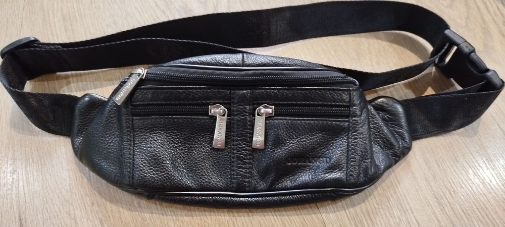 Шкіряна банка сумка поясна