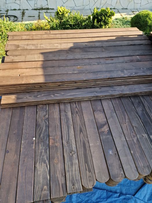 Ogrodzenie deski modrzew bejcowane 150 cm grubość 2cm