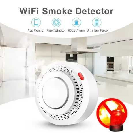 Detector de incêndio / fumo Wi-Fi Tuya