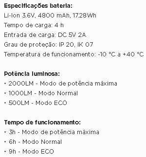 Gambiarra DE CAPÔ 2000LM SMD LEDRef.: K1086
